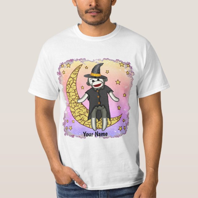 Sock Monkey Witch  T-Shirt (Front)
