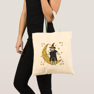 Sock Monkey Witch tote bag