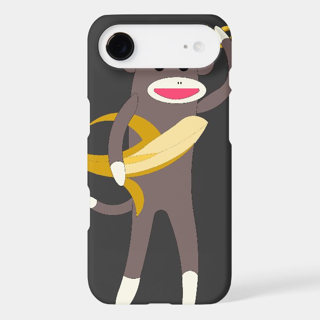 Sock Monkey with Banana Swords IPod Case (Back)