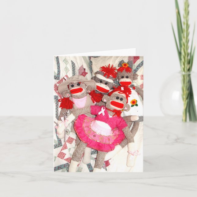 Sock Monkeys for the Cure Bunch of Friends Card (Front)