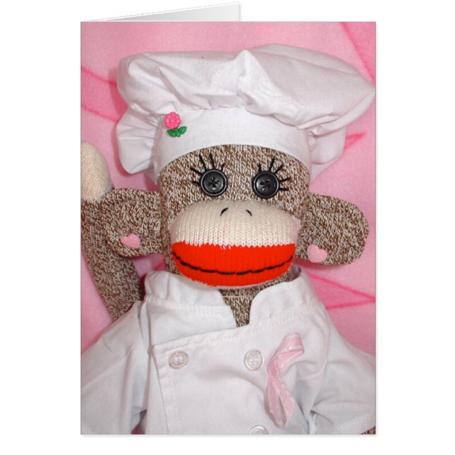 Sock Monkeys for the Cure Chef Rose Card (Front)