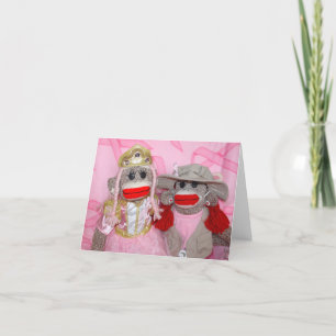 Sock Monkeys for the Cure GIrlfriends Card