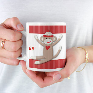 Sock Monkeys Personalised Coffee Mug