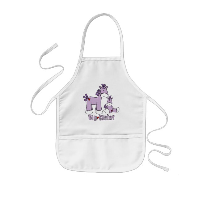 Sock Ponies Big Sister Kids Apron (Front)