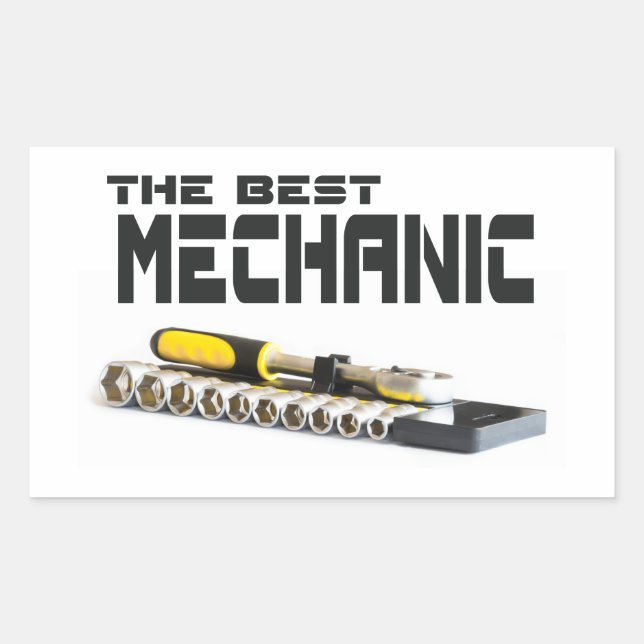 Socket wrenches rectangular sticker (Front)