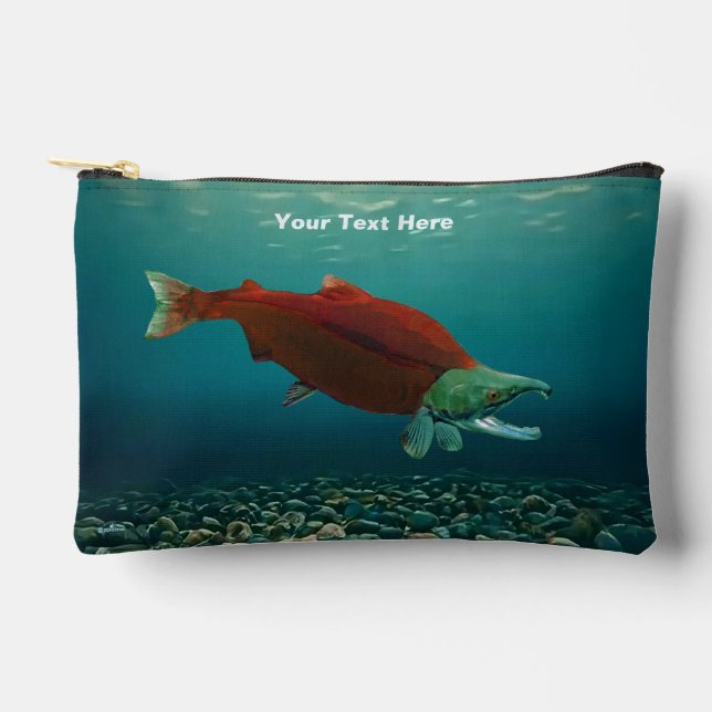Sockeye Salmon Accessory Pouch (Front)