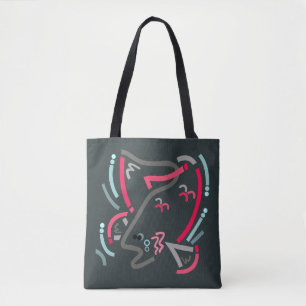 Sockeye Salmon Fish Modern Art Tote Bag