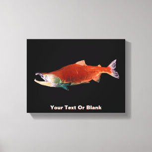 Sockeye Salmon in Red Canvas Print