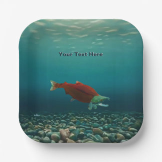 Sockeye Salmon Paper Plate