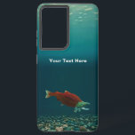 Sockeye Salmon Samsung Galaxy Case<br><div class="desc">A male sockeye salmon, underwater, with the red coloration, humped back and hooked snout characteristic of spawning. Customise by adding your own text. The sockeye salmon (Oncorhynchus nerka), aka red salmon, is found in the Northern Pacific Ocean and rivers discharging into it. Sockeyes take on a bright red coloration during...</div>