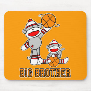 SockMonkey Basketball Big Brother Mousepad