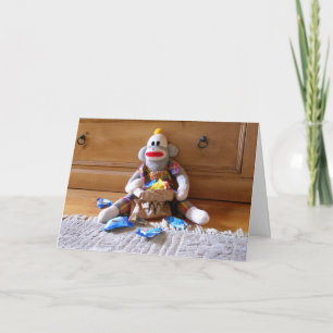 SockMonkey Birthday Card