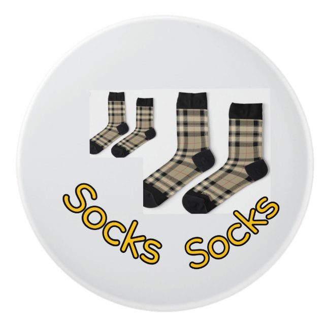 SOCKS Ceramic Drawer Pull (Front)