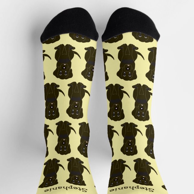 Socks Chocolate Labrador Dog Design (Top)