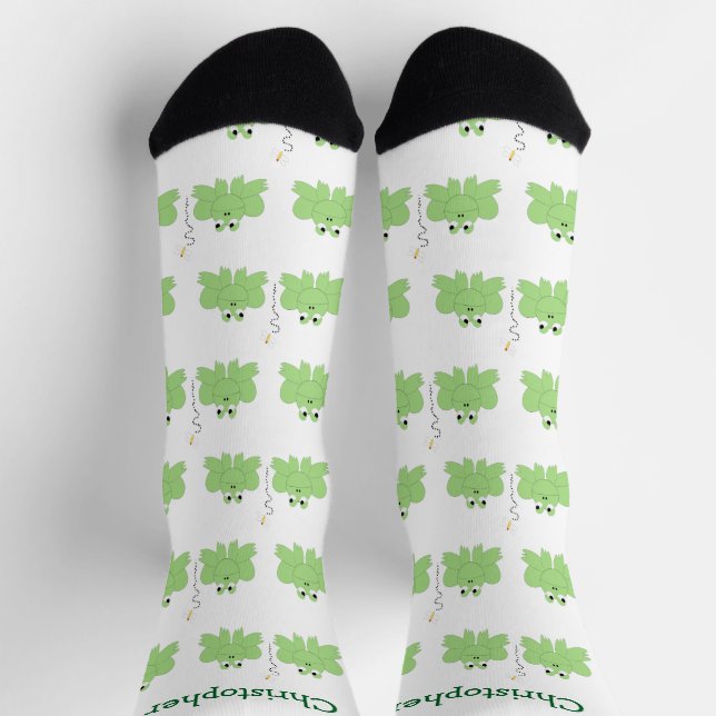 Socks Frogs And Dragonfly Design (Top)