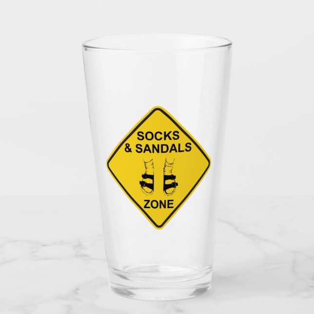 Socks & Sandals Zone Glass (Front)