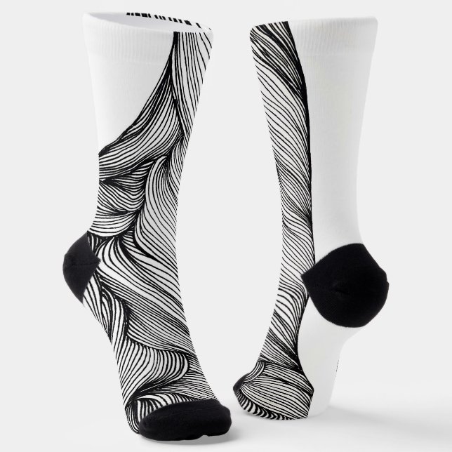 Socks with abstract lines (Angled)