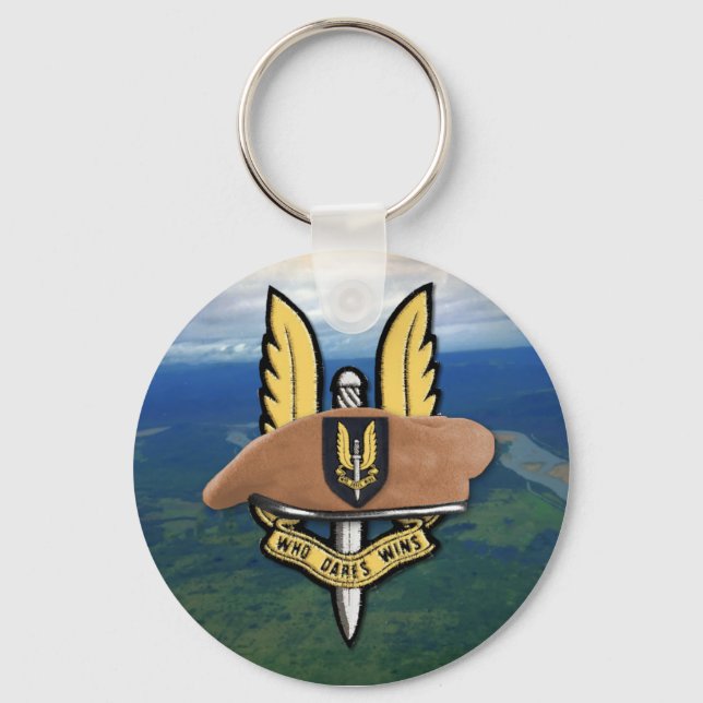 socom special air service sas flash beret Keychain (Front)
