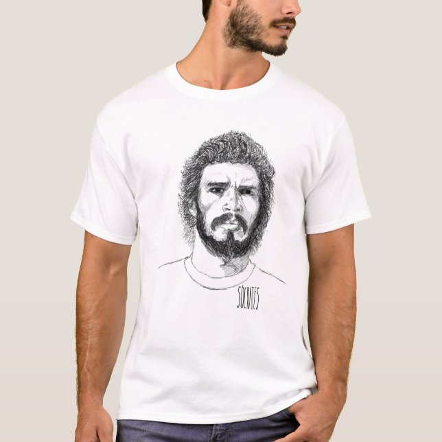 Socrates, Brazilian Footballer T-Shirt (Front)