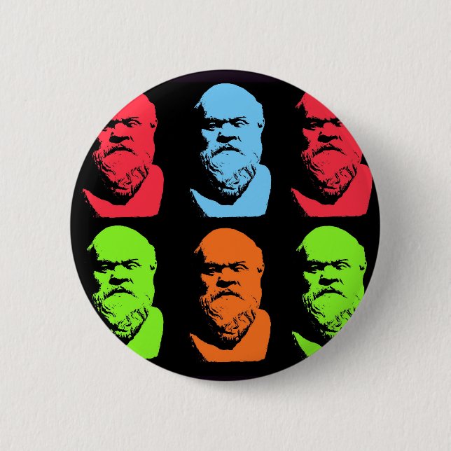 Socrates Collage 6 Cm Round Badge (Front)