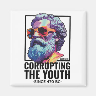 Socrates Corrupting Youth Philosopher Funny Greek  Magnet