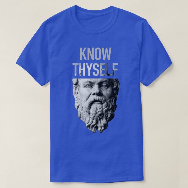 Socrates Delphi Orcale Know Thyself Philosophy Gif T-Shirt (Design Front)