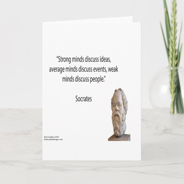 Socrates & Famous "Minds" Quote Card (Front)