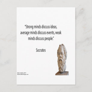 Socrates & Famous "Minds" Quote Postcard