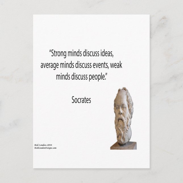 Socrates & Famous "Minds" Quote Postcard (Front)