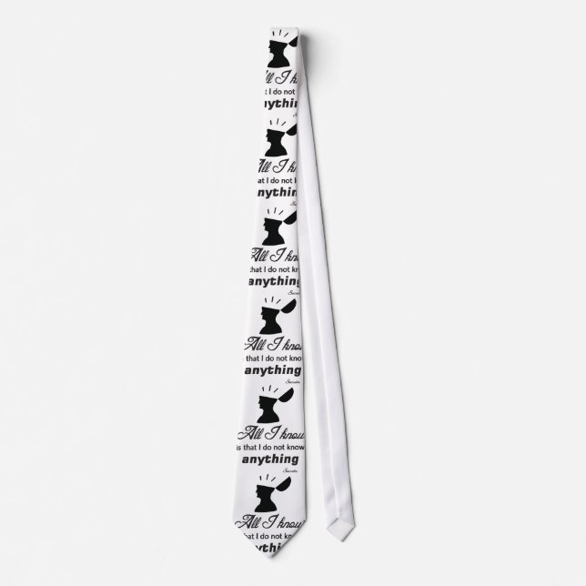 Socrates funny quote tie (Front)