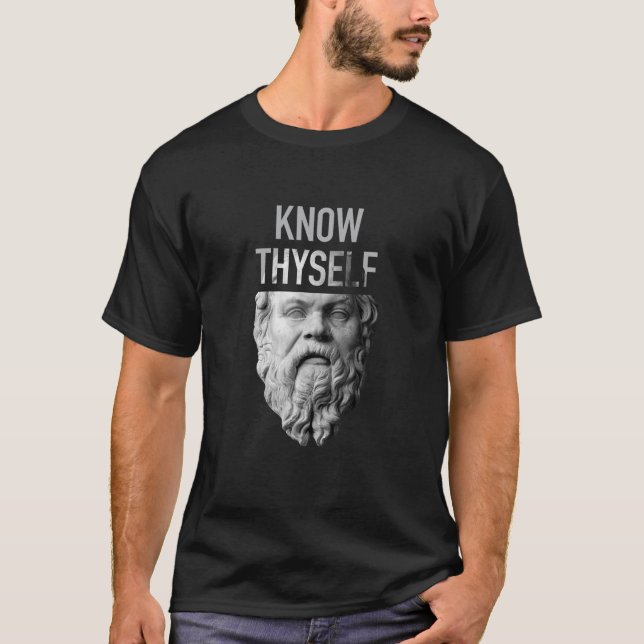 Socrates Know Thyself Oracle of Delphi T Shirt (Front)