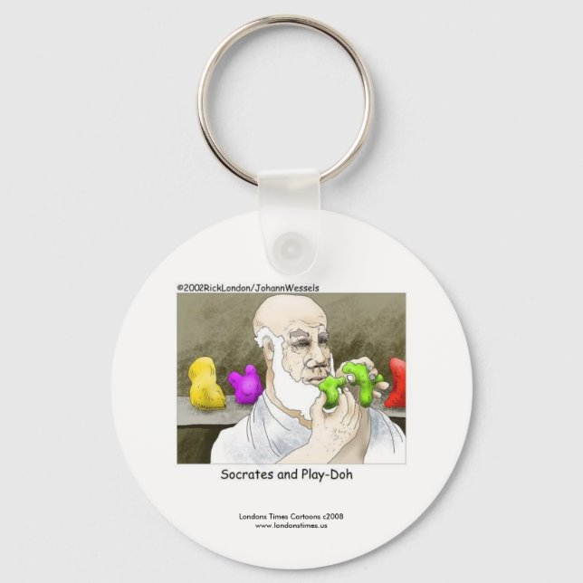 Socrates & Play-doh Novelty Funny Keychain (Front)