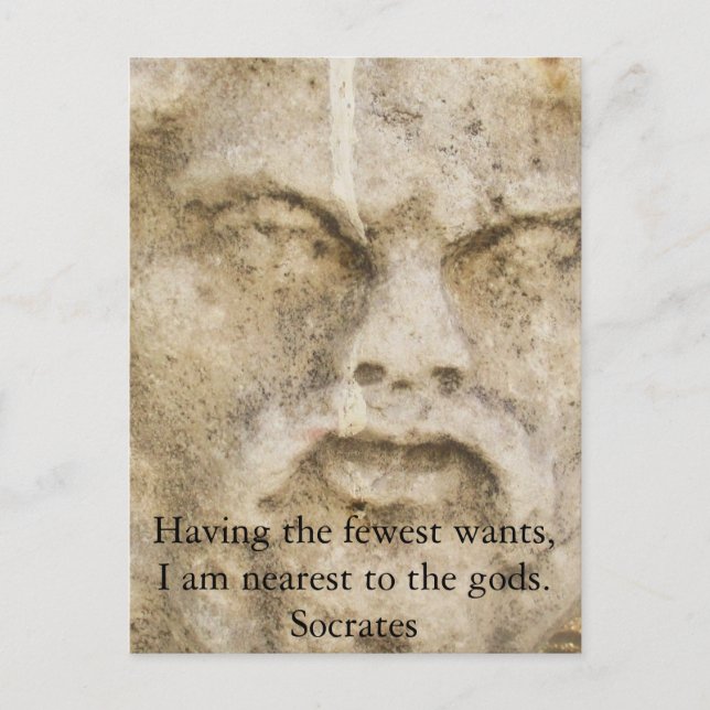Socrates QUOTATION Postcard (Front)