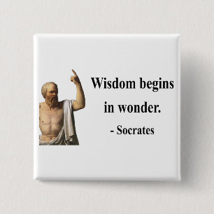 Socrates Quote 1b 15 Cm Square Badge