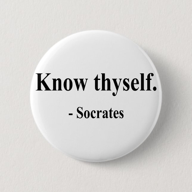 Socrates Quote 5a 6 Cm Round Badge (Front)