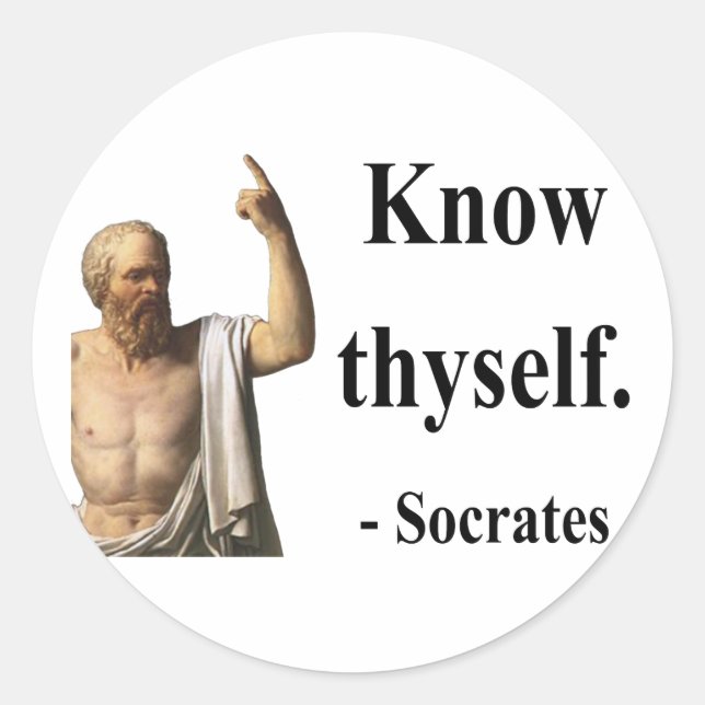 Socrates Quote 5b Classic Round Sticker (Front)