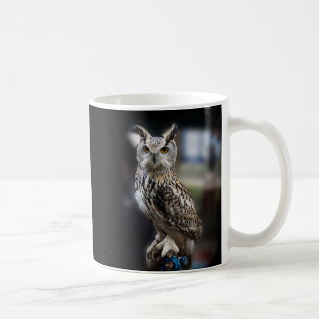 Socrates Quote Eagle Owl Coffee Mug (Right)