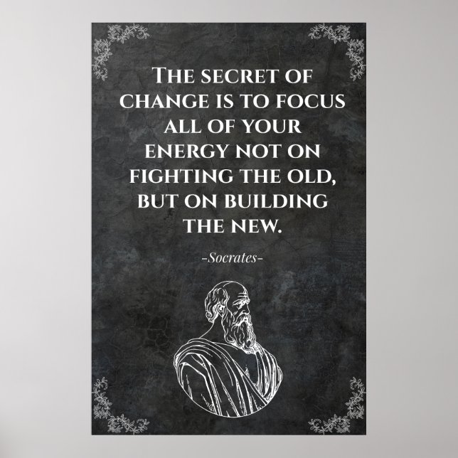 Socrates Quote Motivation Poster (Front)