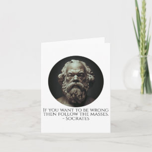 Socrates Quote On How To Be Wrong - Ancient Greek  Card