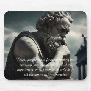 Socrates Quote (Smart People) Mouse Pad