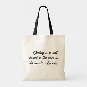 Socrates Quote Tote Bag