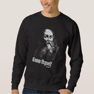 Socrates Self-Knowledge Quote Know Thyself Greek P Sweatshirt