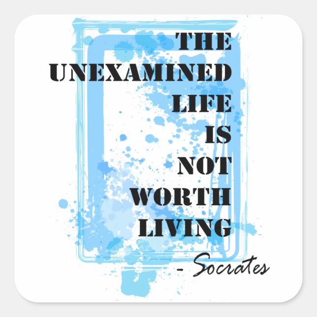 Socrates Square Sticker (Front)