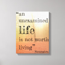 Socrates' "Unexamined Life" Quote Canvas (Autumn)