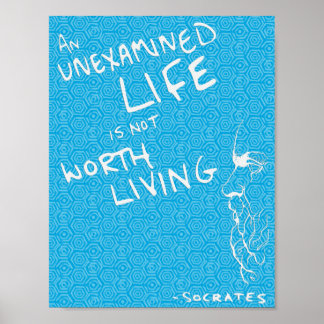 Socrates' "Unexamined Life" Quote Poster (Tile)