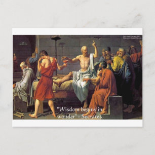 Socrates "Wisdom/Wonder" Quote Gifts Tees & Cards