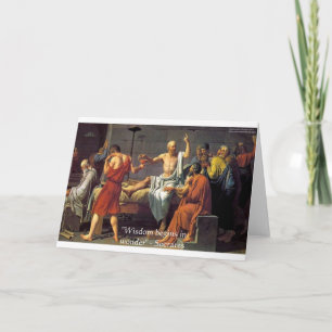 Socrates "Wisdom/Wonder" Quote Gifts Tees & Cards