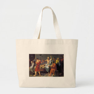Socrates "Wisdom/Wonder" Quote Gifts Tees & Cards Large Tote Bag