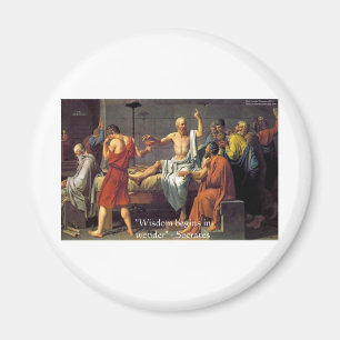 Socrates "Wisdom/Wonder" Quote Gifts Tees & Cards Magnet