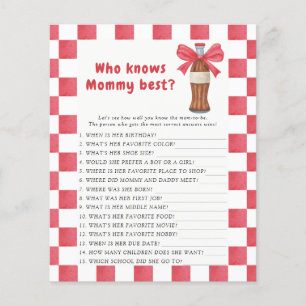Soda Bottle baby shower Who knows mummy best game